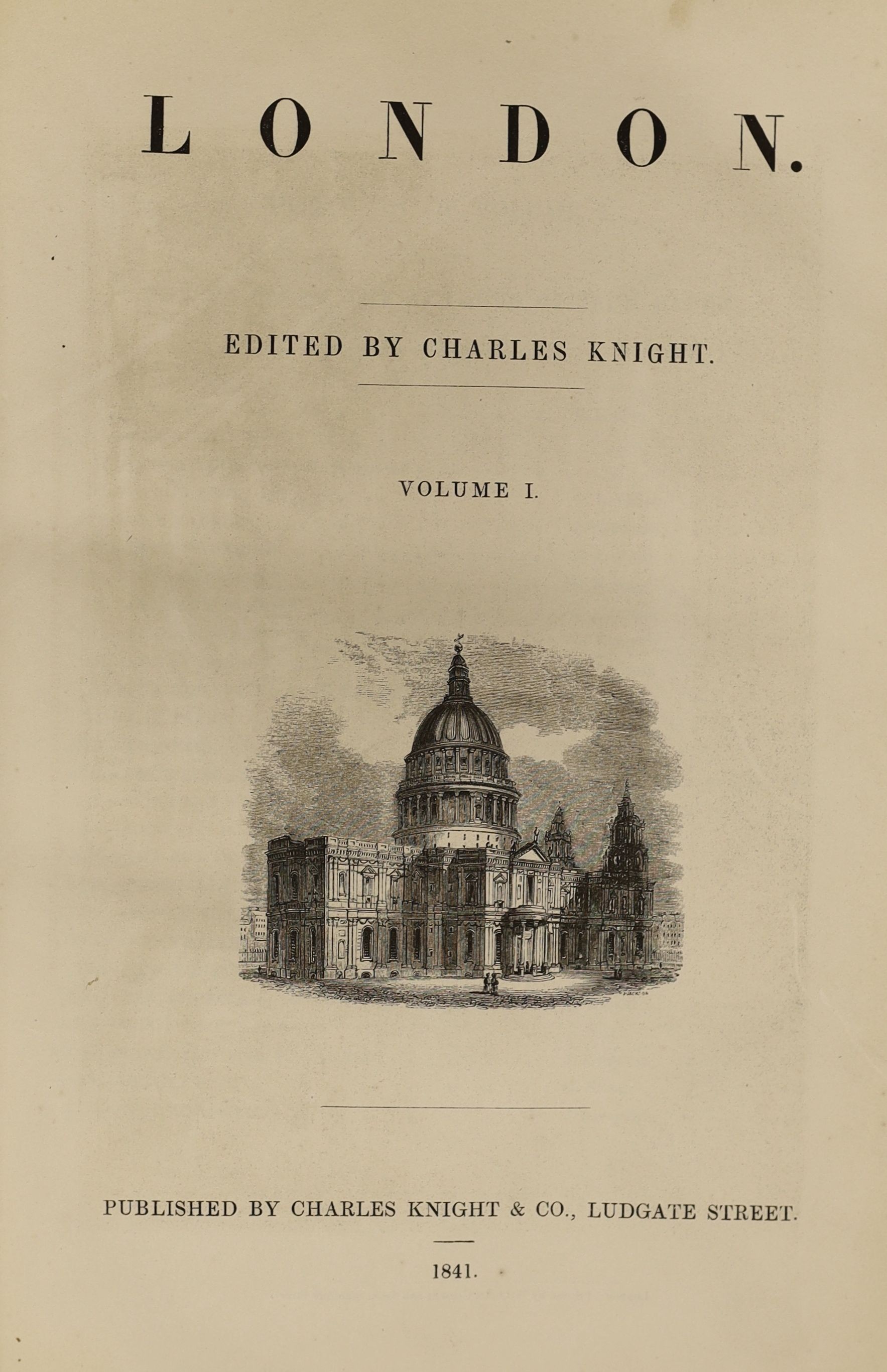 Six volumes of Knight's London, edited by Charles Knight, 1841